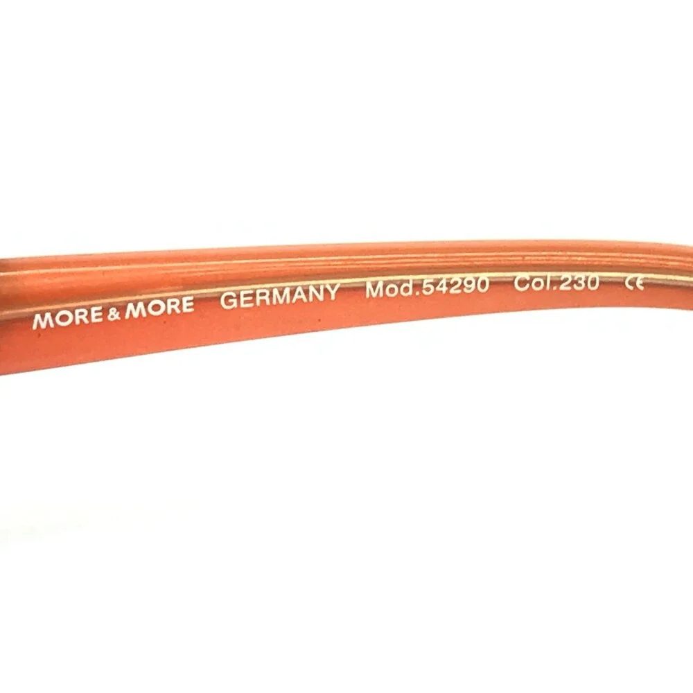More & More Sunglasses Mod.54290 Col.230 Nude Orange Rectangle with Green Lenses
